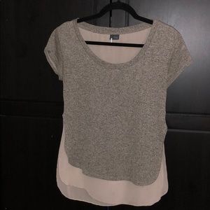 Sparkle & Fade green and cream 2-layer top